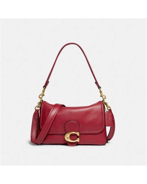 COACH Soft Tabby Shoulder Bag in Red | Lyst