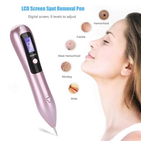 9 level LCD Face Skin Dark Spot Remover Mole Tattoo Removal Laser Plasma Pen Machine Facial ...