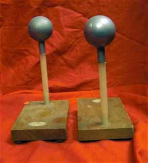 Old Metal Balls On Insulated Stands For Electrostatic Experiments | Electical Period Props