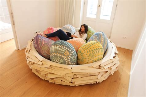 Unique Bed Design Idea from Bird Nest in Creative Interiors - Kadva Corp