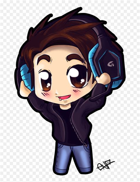 Anime Boy Clipart Gamer - Chibi Boy Anime Png, Transparent Png - vhv