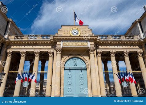 Facade of the French National Assembly Building, Paris, France ...