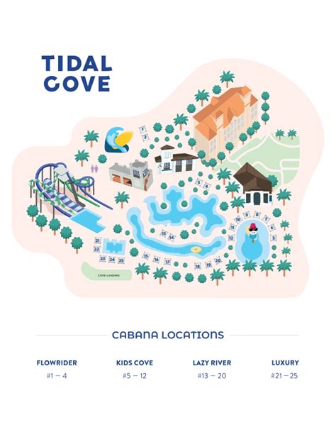 Tidal Cove Waterpark Map (2023 - 2021) | ThemeParkBrochures.net