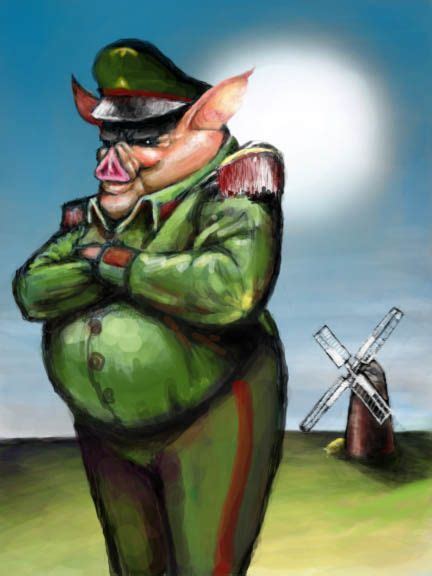 squealer is having to explain napoleons idea for the windmill | Napoleon animal farm, Farm ...