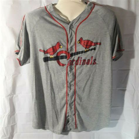 VINTAGE ST. LOUIS CARDINALS THROWBACK XL AT&T GREY SEWN JERSEY #StLouisCardinals | At&t ...