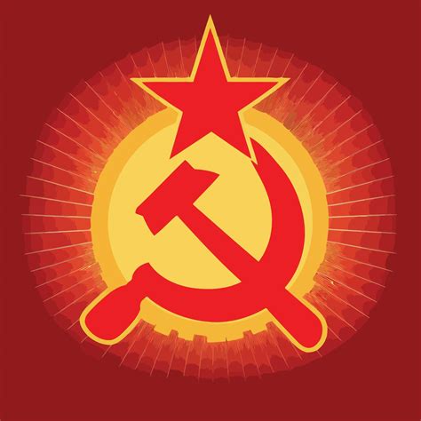 illustration in communist style in red and yellow colors 18849202 ...