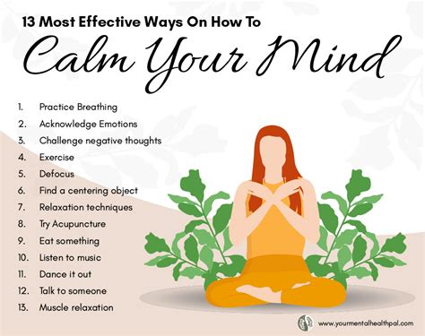 13 Most Effective Ways On How To Calm Your Mind - Your Mental Health Pal