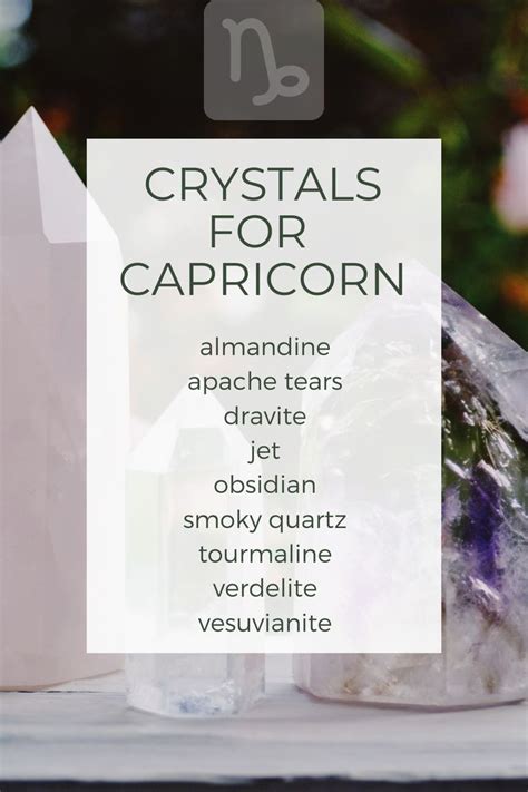 Capricorn Birthstones Crystals Healing #gemstonesmeanings | Crystal healing chart, Crystals ...