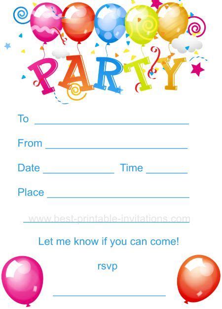 Kids Birthday Party Invites | Free birthday invitation templates, Birthday party invitations ...