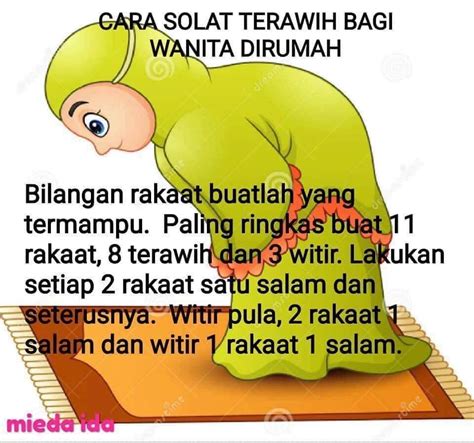 Cara Solat Terawih Di Rumah Untuk Wanita - Cahaya Hayati