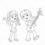 Free Coloring Pages Singing Music sketch template
