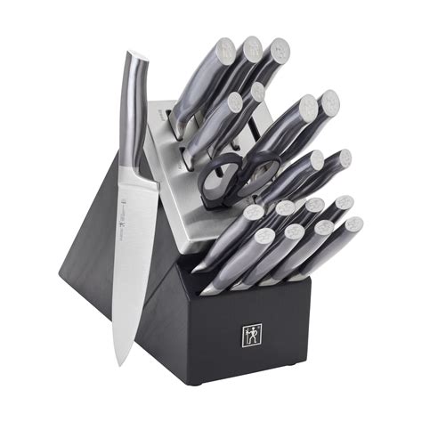 HENCKELS Graphite 20-pc Self-Sharpening Knife Set with Block, Chef ...