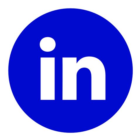 Linkedin blue round icon