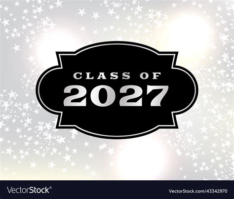 Class of 2027 emblem Royalty Free Vector Image