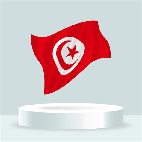 Premium Vector | Tunisia flag 3d rendering of the flag displayed on the ...