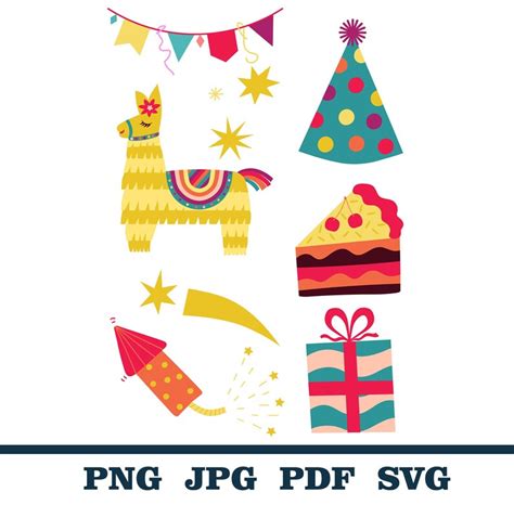 Birthday Clipart Collection PNG Invitations & Birthday - Etsy