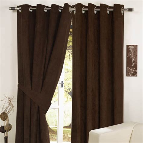 Faux Suede Eyelet Curtains