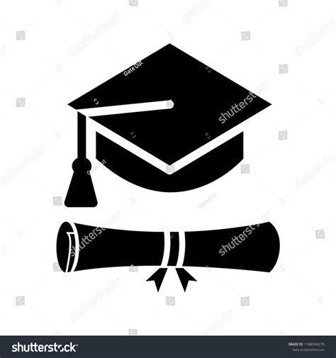 Graduate Icon Education Icon Graduation Cap Stock Vector (Royalty Free ...