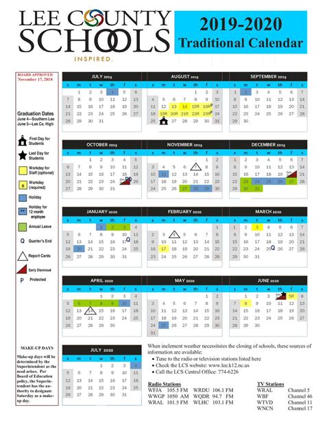 Descubrir 68+ imagen lee county school calendar - Abzlocal.mx