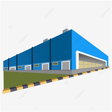 Warehouse PNG Image, Blue Warehouse Clip Art, Handling, Truck, Blue ...