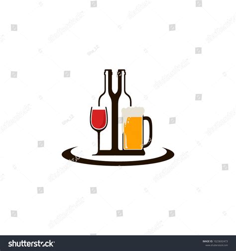 Wine Beer Logo Vector Stock Vector (Royalty Free) 1023692473 | Shutterstock