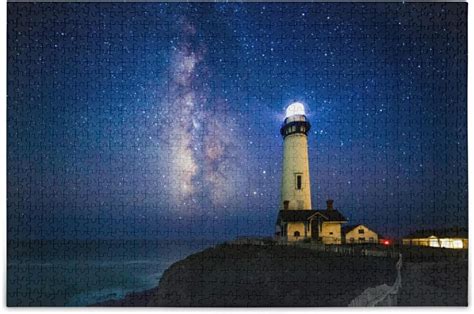 Dreamtimes Starry Night Lighthouse Jigsaw Puzzles for Adults 500 Pieces, Puzzles for Adults 500 ...