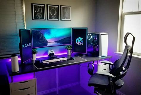 Pin by MarkitosChalon on Setup | Gaming room setup, Gaming desk setup, Video game room