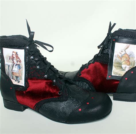 Alice in Wonderland ankle boots - Pendragon Shoes