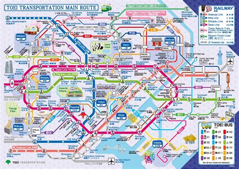 Toei subway map - Toei line map (Kantō - Japan)