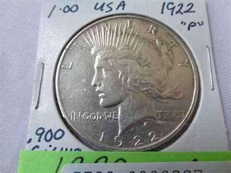 1922 US LIBERTY/PEACE SILVER DOLLAR PHILADELPHIA MINT .900 SILVER