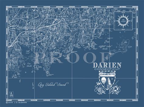 Map of Darien, CT | Custom maps | Bank and Surf