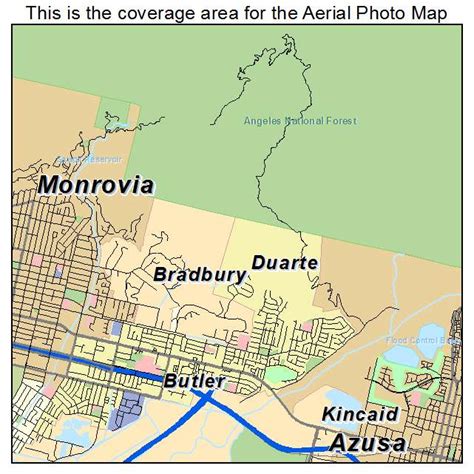 Aerial Photography Map of Duarte, CA California