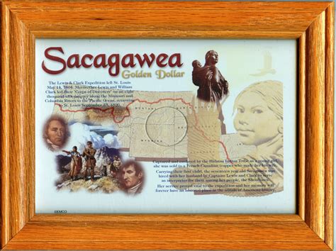 Oak Frame Sacagawea Dollar - Single Coin