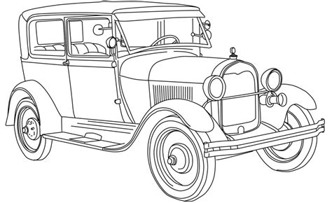 Classic Cars Coloring Pages For Adults