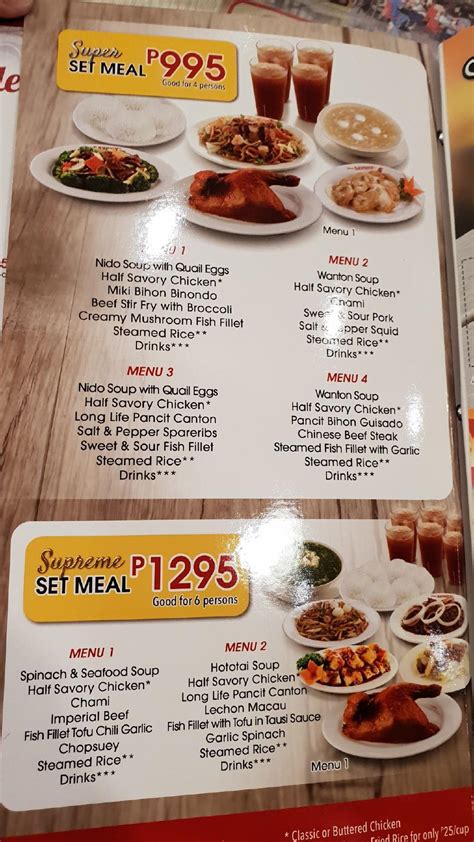 Menu at Classic Savory restaurant, Puerto Princesa, PPVR+52C