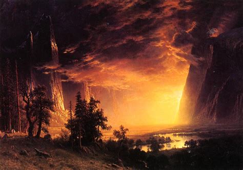 Sunset in the Yosemite Valley - Bierstadt Albert - WikiArt.org