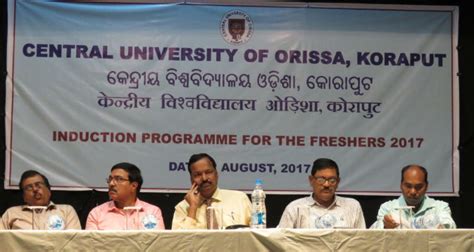 Induction Programme held for freshers at Central University of Odisha ...