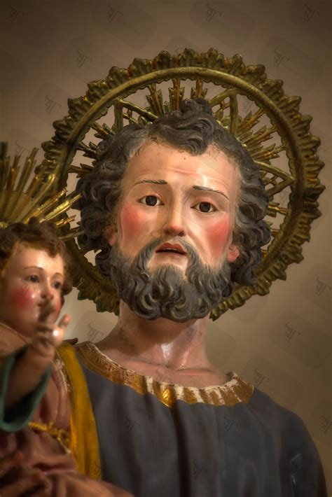 St Joseph statue in a medieval church in Itri