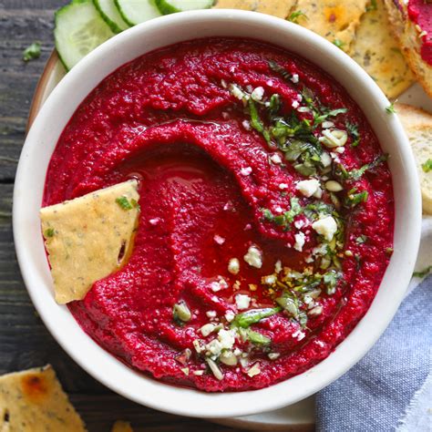 Beetroot Hummus Recipe (Vegan Beetroot Dip) - Fun FOOD Frolic