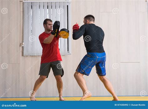 Fighter Training His MMA Skills Stock Photo - Image of training ...