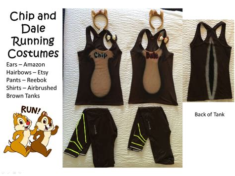 Chip and Dale Running Costume from Disneyland Half Marathon 2014 | Disney running outfits, Run ...