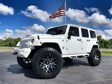 2018 Jeep Wrangler Custom Lifted Sahara White OUT Leather HARDTOP for sale