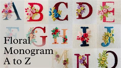 Embroidery letters A to Z patterns with color codes | Embroidery By Afeei | - YouTube