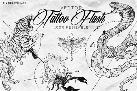 Vector Tattoo Animals Flash by Maioriz Shop on @creativemarket | Animal ...