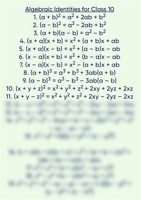 SOLUTION: Algebraic identities for class 10 - Studypool