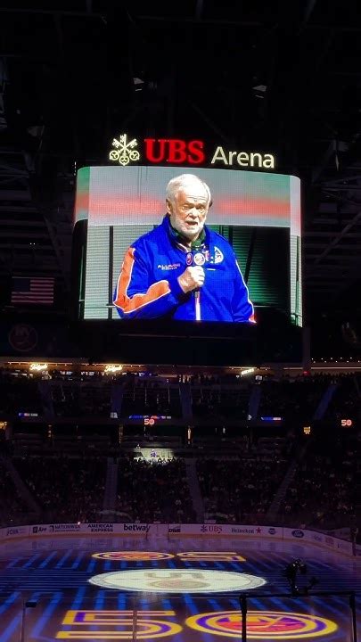 Jiggs McDonald back at a New York Islanders hockey game - UBS Arena ...