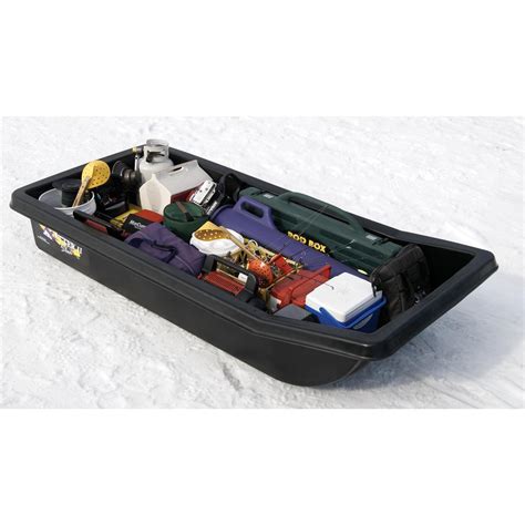 Extra Large Otter® Sled, Black - 131794, Ice Fishing Shelters & Sleds at Sportsman's Guide