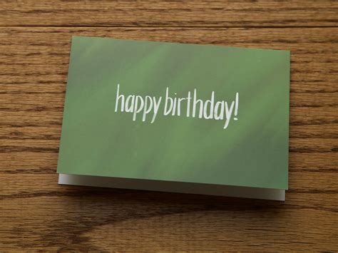 Green Happy Birthday Card - Etsy