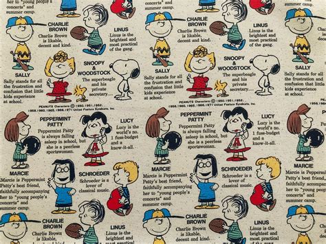 5582 Snoopy Peanuts Friends Characters Waterproof Polyester | Etsy