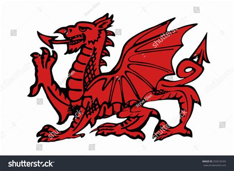 Welsh Dragon - Appears On The National Flag Of Wales. The Flag Is Also Called Y Ddraig Goch. The ...